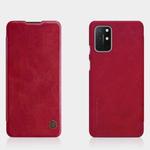 For OnePlus 8T NILLKIN QIN Series Crazy Horse Texture Horizontal Flip Leather Case with Card Slot(Red)