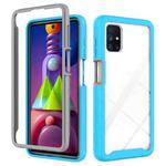 For Samsung Galaxy M51 Starry Sky Solid Color Series Shockproof PC + TPU Protective Case(Light Blue)