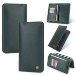 POLA Universal Dual Phone Horizontal Flip Leather Case with Card Slots & Wallet(Dark Green)