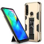 For Motorola Moto G Power Soldier Armor Shockproof TPU + PC Magnetic Protective Case with Holder(Gold)