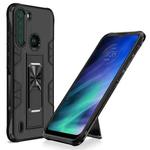 For Motorola One Fusion Soldier Armor Shockproof TPU + PC Magnetic Protective Case with Holder(Black)