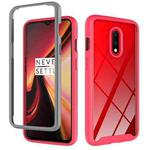 For OnePlus 7 Starry Sky Solid Color Series Shockproof PC + TPU Protective Case(Red)