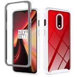 For OnePlus 7 Starry Sky Solid Color Series Shockproof PC + TPU Protective Case(White)