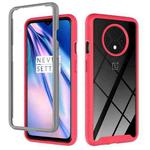 For OnePlus 7T Starry Sky Solid Color Series Shockproof PC + TPU Protective Case(Red)