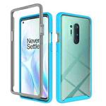 For OnePlus 8 Pro Starry Sky Solid Color Series Shockproof PC + TPU Protective Case(Light Blue)