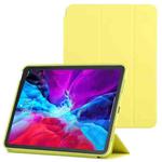 3-fold Horizontal Flip Smart Leather Case with Sleep / Wake-up Function & Holder For iPad Air 4/5 (Yellow)