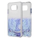 For Xiaomi Mi Poco X3 / NFC Marble Pattern Glittery Powder Shockproof TPU Case with Detachable Buttons(Blue)