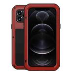 For iPhone 12 Pro LOVE MEI Metal Shockproof Life Waterproof Dustproof Protective Case(Red)