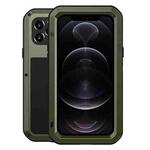 For iPhone 12 Pro LOVE MEI Metal Shockproof Life Waterproof Dustproof Protective Case(Army Green)