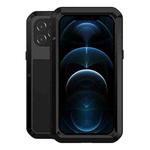 For iPhone 12 Pro Max LOVE MEI Metal Shockproof Life Waterproof Dustproof Protective Case(Black)