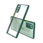 For Samsung Galaxy  Note20 Tire Side Texture Contrast Button Shockproof PC + TPU Phone Protective Case(Army Green)