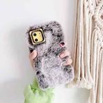 For iPhone 12 mini Pure Color Flat Plush Shockproof Case (Black)