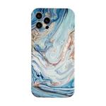 Marble Pattern TPU Protective Case For iPhone 12 mini(Blue Waves)
