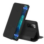 For Samsung Galaxy S20 FE DUX DUCIS Skin X Series PU + TPU Horizontal Flip Leather Case with Holder & Card Slots(Black)