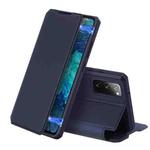 For Samsung Galaxy S20 FE DUX DUCIS Skin X Series PU + TPU Horizontal Flip Leather Case with Holder & Card Slots(Blue)