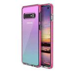 For Samsung Galaxy S10 TPU Double-color Shockproof Protective Case(Rose Red)