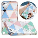 Full Plating Splicing Gilding Protective Case For iPod Touch 6 / 5(Blue White Green Pink Color Matching)
