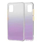 For Samsung Galaxy A51 Gradient Shockproof TPU Case with Detachable Buttons(Purple)