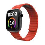 Magnetic Loop Watch Band For Apple Watch Series 7 45mm / 6 & SE & 5 & 4 44mm / 3 & 2 & 1 42mm(Red)