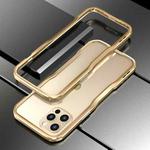 For iPhone 12 / 12 Pro Sharp Edge Magnetic Adsorption Shockproof Case(Gold)