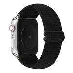 Solid Color Nylon Watch Band For Apple Watch Series 7 45mm / 6 & SE & 5 & 4 44mm / 3 & 2 & 1 42mm(Black)