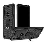 For Motorola Moto G8 Power Cool Armor PC + TPU Shockproof Case with 360 Degree Rotation Ring Holder(Black)