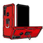 For Motorola Moto G8 Power Cool Armor PC + TPU Shockproof Case with 360 Degree Rotation Ring Holder(Red)
