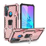 For OPPO Realme 5 Cool Armor PC + TPU Shockproof Case with 360 Degree Rotation Ring Holder(Rose Gold)