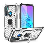 For OPPO Realme 5 Cool Armor PC + TPU Shockproof Case with 360 Degree Rotation Ring Holder(Silver)