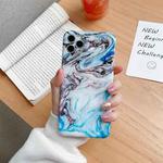 Glossy Marble Pattern TPU Protective Case For iPhone 12 Pro(Blue)