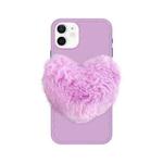 For iPhone 11 Love Hairball Colorful Wave Soft Case (Pink Purple)