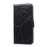 For iPhone SE 2022 / SE 2020 / 8 / 7 Geometric Stitching Horizontal Flip TPU + PU Leather Case with Holder & Card Slots & Wallet(Black)