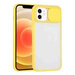 For iPhone 12 Sliding Camera Cover Design TPU Protective Case(Yellow)