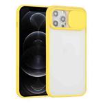 For iPhone 12 Pro Sliding Camera Cover Design TPU Protective Case(Yellow)