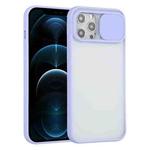 For iPhone 12 Pro Max Sliding Camera Cover Design TPU Protective Case(Purple)