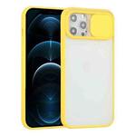 For iPhone 12 Pro Max Sliding Camera Cover Design TPU Protective Case(Yellow)