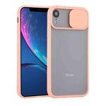 For iPhone XR Sliding Camera Cover Design TPU Protective Case(Pink)