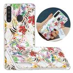 For Samsung Galaxy A21 Flat Plating Splicing Gilding Protective Case(Tropical Rainforest Color Matching)