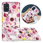 For Samsung Galaxy A51 Flat Plating Splicing Gilding Protective Case(Round Color Matching)