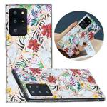 For Samsung Galaxy Note20 Ultra Flat Plating Splicing Gilding Protective Case(Tropical Rainforest Color Matching)