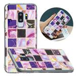 For Samsung Galaxy S9+ Flat Plating Splicing Gilding Protective Case(Square Color Matching)