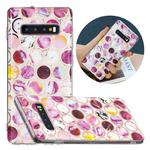 For Samsung Galaxy S10 Flat Plating Splicing Gilding Protective Case(Round Color Matching)