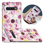 For Samsung Galaxy S10+ Flat Plating Splicing Gilding Protective Case(Round Color Matching)