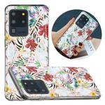 For Samsung Galaxy S20 Ultra Flat Plating Splicing Gilding Protective Case(Tropical Rainforest Color Matching)
