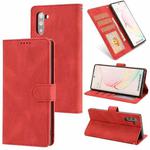 For Samsung Galaxy Note10 Fantasy Classic Skin-feel Calfskin Texture Magnetic Buckle Horizontal Flip PU Leather Case with Holder & Card Slot & Wallet(Red)
