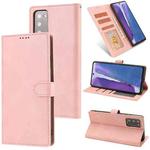 For Samsung Galaxy Note20 Fantasy Classic Skin-feel Calfskin Texture Magnetic Buckle Horizontal Flip PU Leather Case with Holder & Card Slot & Wallet(Pink)
