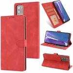 For Samsung Galaxy Note20 Fantasy Classic Skin-feel Calfskin Texture Magnetic Buckle Horizontal Flip PU Leather Case with Holder & Card Slot & Wallet(Red)
