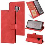 For Samsung Galaxy S9 Fantasy Classic Skin-feel Calfskin Texture Magnetic Buckle Horizontal Flip PU Leather Case with Holder & Card Slot & Wallet(Red)