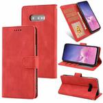 For Samsung Galaxy S10e Fantasy Classic Skin-feel Calfskin Texture Magnetic Buckle Horizontal Flip PU Leather Case with Holder & Card Slot & Wallet(Red)