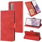 For Samsung Galaxy S20 Fantasy Classic Skin-feel Calfskin Texture Magnetic Buckle Horizontal Flip PU Leather Case with Holder & Card Slot & Wallet(Red)